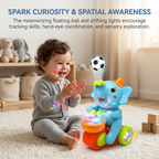 Musical Elephant Toy with Levitating Ball, Light, Sound & Bump and Go