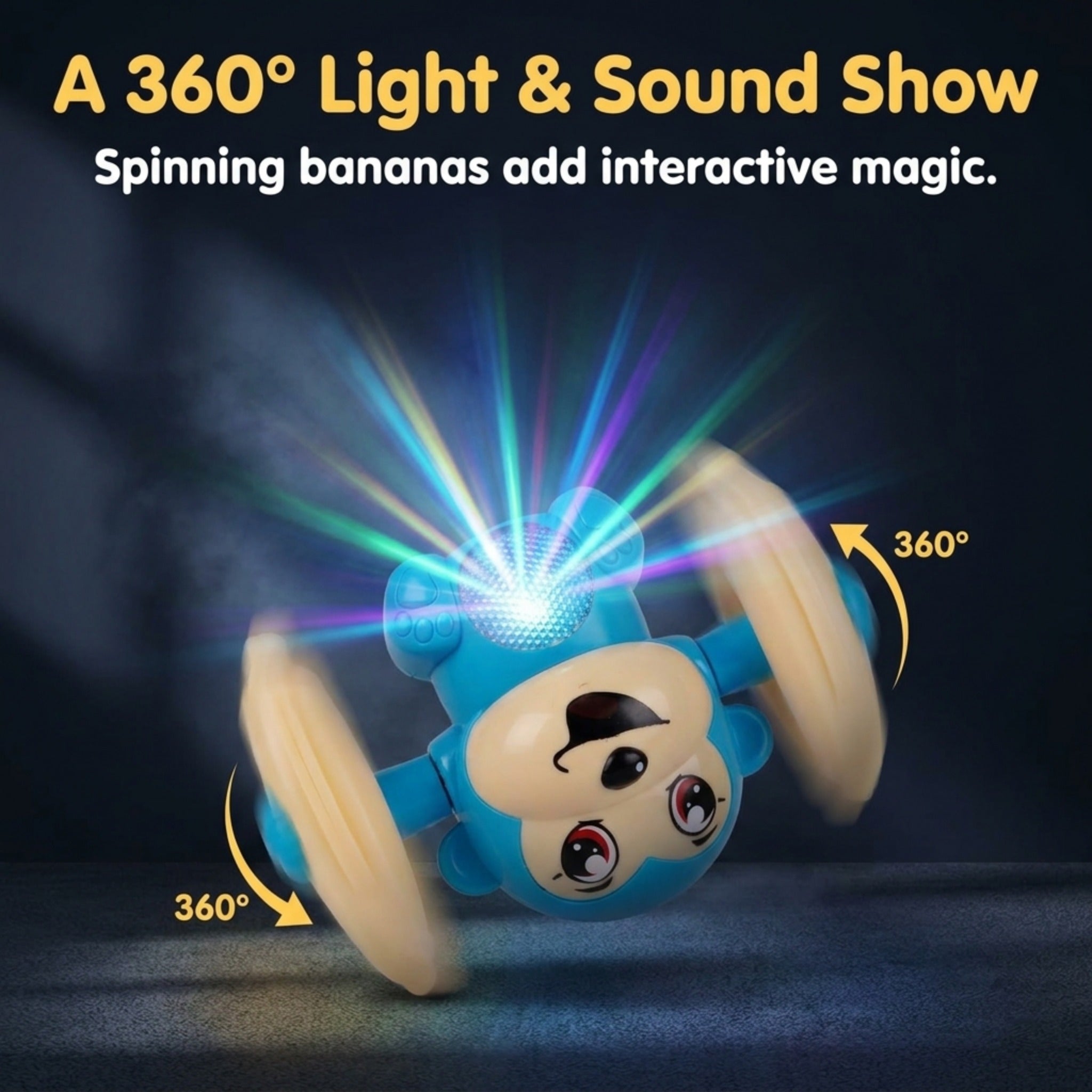 Banana Dancing Monkey Toy for Kids with Music, Lights & Sound | Baby Toy 3+