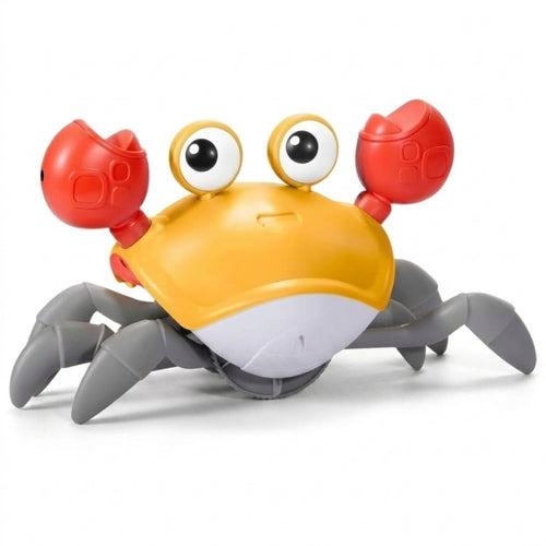 Crawling Crab Baby Toy with Music, LED Lights & Obstacle Avoidance Sensor | Interactive Walking Crab Toy for Crawling Babies | Educational Development Toy for Infants & Toddlers (3+ Months)