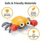 Crawling Crab Baby Toy with Music, LED Lights & Obstacle Avoidance Sensor | Interactive Walking Crab Toy for Crawling Babies | Educational Development Toy for Infants & Toddlers (3+ Months)