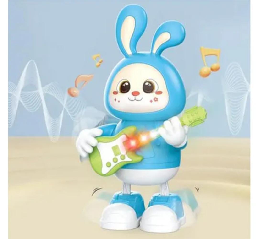 Dancing Rabbit Guitarist Toy with Music & Lights for Kids Age 3+ Years