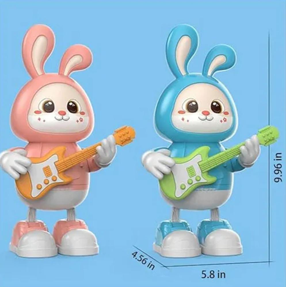 Dancing Rabbit Guitarist Toy with Music & Lights for Kids Age 3+ Years