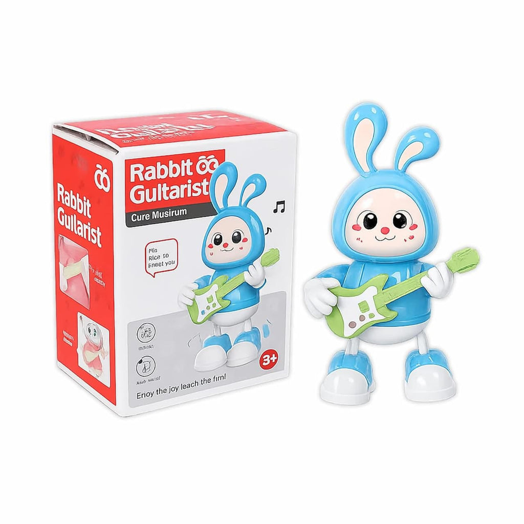 Dancing Rabbit Guitarist Toy with Music & Lights for Kids Age 3+ Years